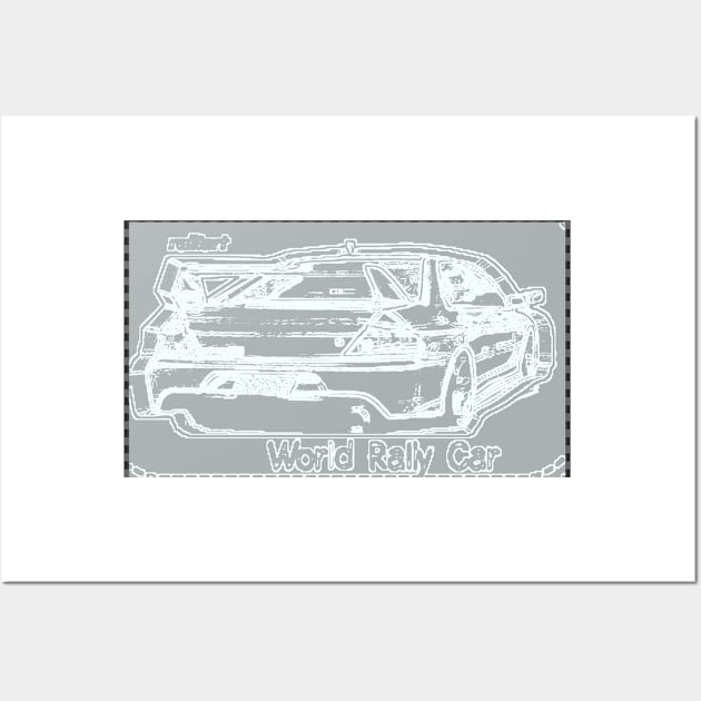 Rally Car wall art Wall Art by TriForceDesign